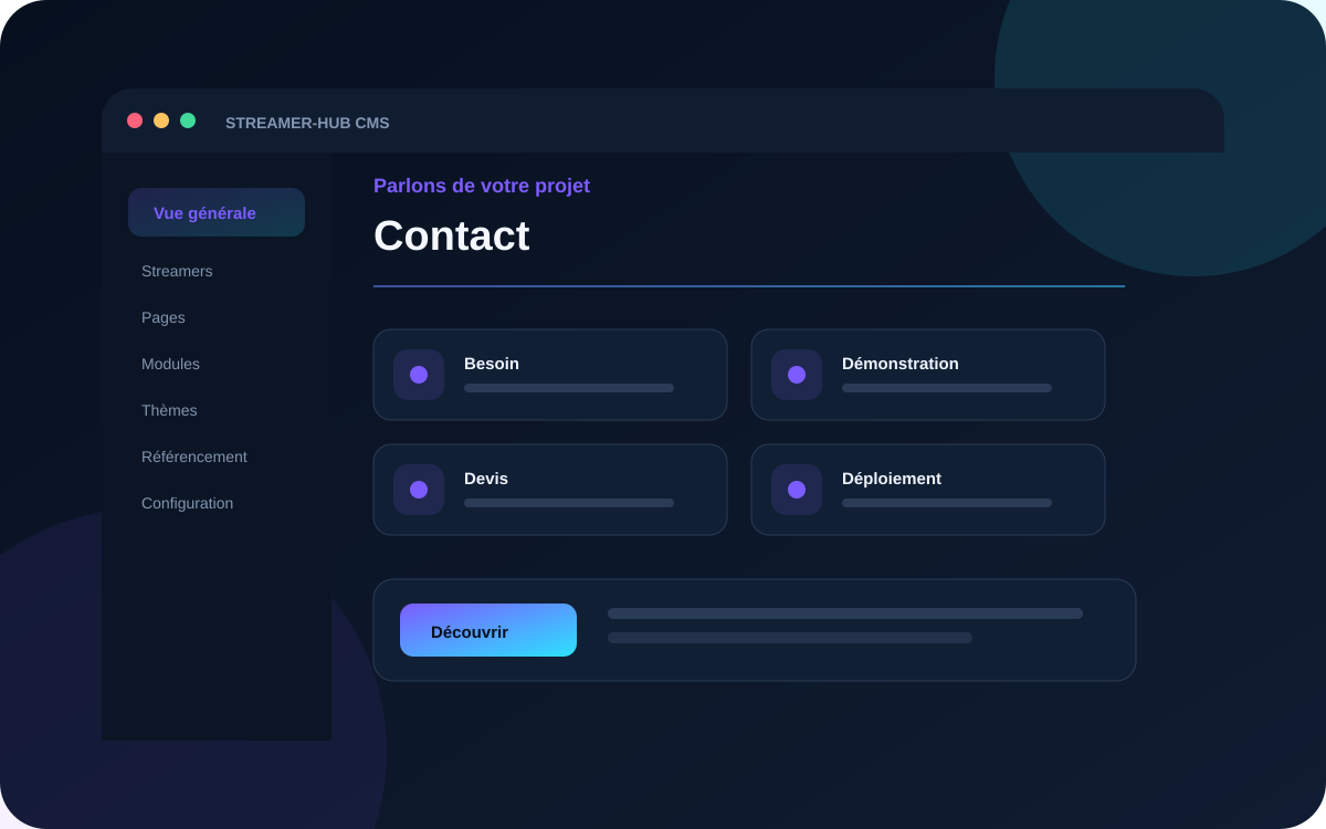 Contact Streamer-Hub CMS